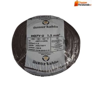 Öznur Nya Kablo 1,5 mm² Siyah ( H07v-U )